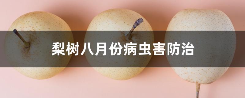 梨树八月份病虫害防治 梨树八月份病虫害防治