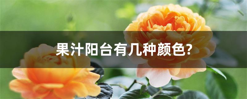 果汁阳台有几种颜色? 果汁阳台有几种颜色?